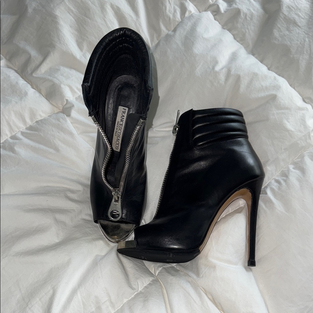 Black High Heel Ankle Boots